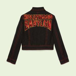 Gucci Hollywood Babylon Denim Jacket in Black NEW W TAGS
